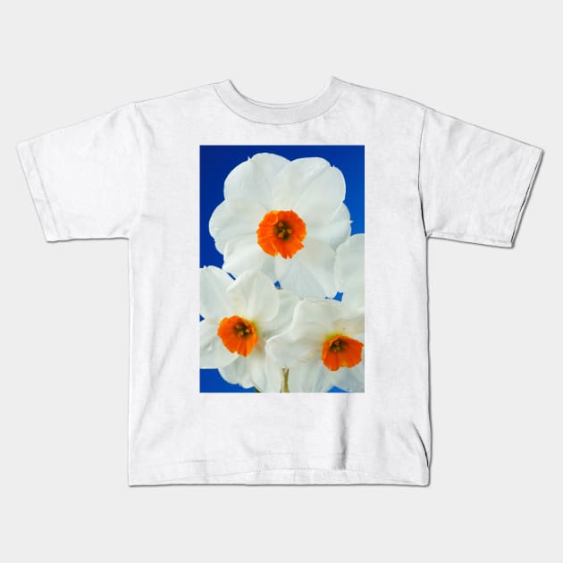 Narcissus  'Geranium'  AGM  Daffodil  Div. 8 Tazetta Kids T-Shirt by chrisburrows
